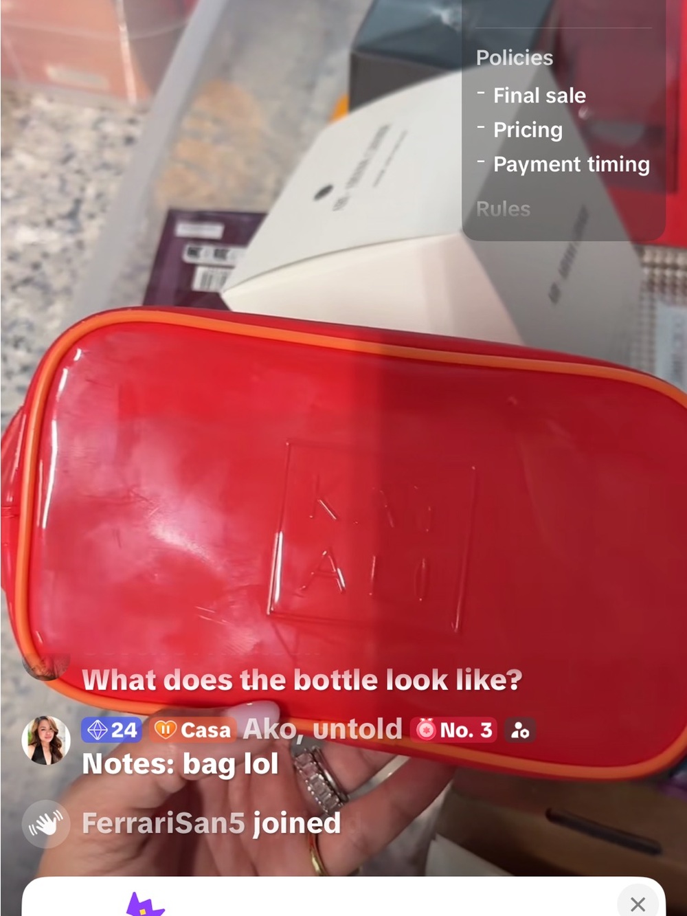 Red Glossy Cosmetic Pouch